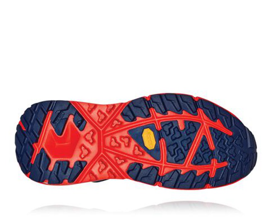 Hoka One One Mens Hiking Boots - Kaha GORE-TEX - Blue/Red - TKZS81754